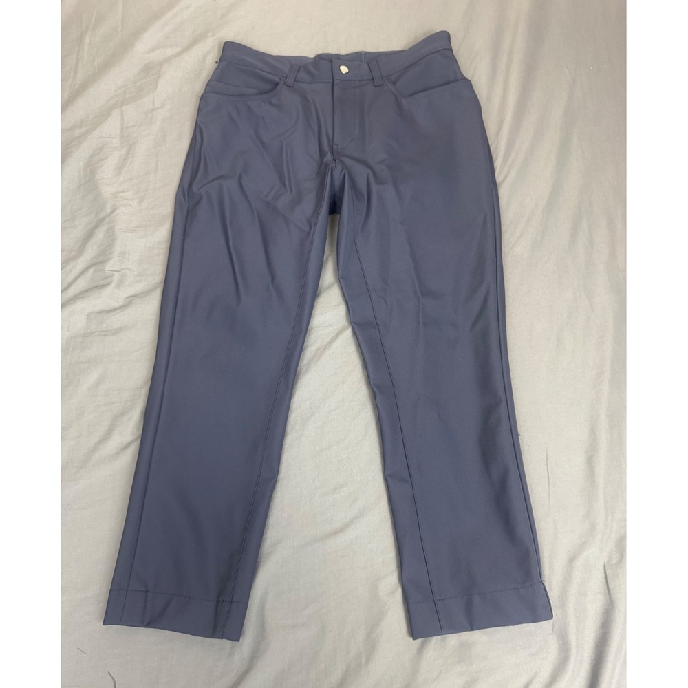 State and Liberty Mens Athletic Fit 4-Way Stretch Tech Pants Navy Blue ~32x25